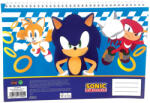 GIM Sonic a sündisznó Trio A/4 spirál vázlatfüzet, 30 lapos GIM33489413 (GIM33489413)