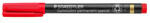 STAEDTLER Alkoholos marker, 0, 6 mm, STAEDTLER "Lumocolor® special 319 F", piros (TS319FP1) - fapadospatron