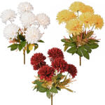 Valex Decor Krizantém selyemvirág csokor, 7 fejes, 42cm magas - 78db-os mix (LD064)