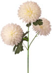 Valex Decor Krizantém selyemvirág ág, 3 fejes, 66cm magas, virágfej átmérő: 8cm - Fehér (LD066-01)