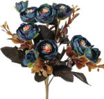 Valex Decor Peónia selyemvirág csokor, 6 fejes, 30cm magas - Kék (LD071-06)