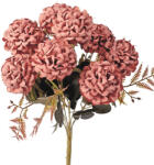 Valex Decor Krizantém selyemvirág csokor, 9 fejes, 40cm magas, virágfej átmérő: 7.5cm - Púder bézs (LD063-03)