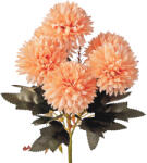 Valex Decor Krizantém selyemvirág csokor, 6 fejes, 29cm magas, virágfej átmérő: 6.5cm - Krém (LD065-03)