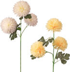 Valex Decor Krizantém selyemvirág ág, 3 fejes, 66cm magas - 48db-os mix (LD066)