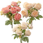 Valex Decor Peónia selyemvirág csokor, 7 ágú, 42cm magas - 24db-os mix (LD089)