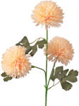 Valex Decor Krizantém selyemvirág ág, 3 fejes, 66cm magas, virágfej átmérő: 8cm - Krém (LD066-02)