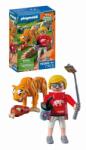 Playmobil - Jucarie de rol Vizitator zoo si tigru (PM72089)