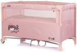 Chipolino Patut pliabil Chipolino Relax Tiger powder pink cu laterala culisanta (KOSIRE2691P) - ookee