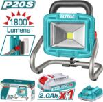 TOTAL Lampa de lucru LED TOTAL 20V, 1800 lumeni, cu acumulator si incarcator (TWLI20258)