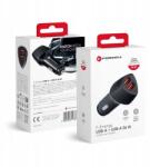 Forcell F-energy autós töltő 2 x Usb A QC3.0 3A 36W fekete (hndch)