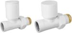 FERRO Set robineti radiator decorativi tur/retur drepti, alb Ferro ZGB30WH (ZGB30WH)