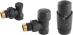 FERRO Set robineti radiator decorativi coltari cu cap termostatic, antracit Ferro ZTM31AT (ZTM31AT)