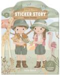 Little Dutch Carte cu autocolante reutilizabile - Jim si Rosa - Safari Friends - Little Dutch