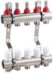 Innofloor Distribuitor-colector din inox Innofloor INNOFLOW-M-06, 6 circuite, 1 inch, cu debitmetre, pentru încălzire în pardoseală (030910-339)