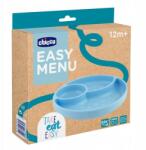 Chicco 3 részes szilikon tányér 12 hó+ Kék, Chicco