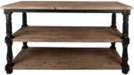 Clayre & Eef Masa dining lemn masiv negru maro vintage 180x100x85 cm (5H0752Z)