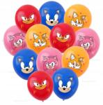 100pa Lufik J Sonic The Hedgehog 12db-OS Szülinapi Tails Knuckles Szett
