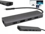 MSI Dokkoló állomás 2 monitorhoz Usb-c Pd 4K Hdmi Kijelző hosszabbító (Adapter wieloportowy Hub 11w1 ekrany 3rt)
