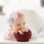 Kidscenter Castron silicon copii cu ventuză antiderapantă, BPA Free, rezistent la răsturnare, pentru diversificare, 6+ luni, KidsCenter, culoare: rosu (5947226282382) Castron