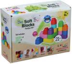 Bio Soft Blocks by Gerardo's Toys Set de construcție cuburi moi Gerardo’s Toys 21 piese - jucărie educativă senzorială soft pentru bebeluși și copii 6+ luni | cuburi sigure, motricitate, creativitate, material antibacterian (GT3104)