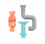 Boon Boon, Jucărie de baie bebeluș, set 3 piese: Tubes, nu conține ftalați (B11380)