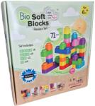 Bio Soft Blocks by Gerardo's Toys Set cuburi moi de construcție premium Gerardo’s Toys - 71 piese | Bio, antibacteriene cu ioni de argint, pentru 6+ luni, fabricate în UE (Estonia) (GT3107)