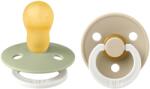BIBS Set 2 suzete fosforescente BIBS Colour Glow Latex, tetină rotundă - Modele variate (130370)