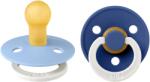 BIBS Set 2 suzete fosforescente BIBS Colour Glow Latex, tetină rotundă - Mărimi de la 0 la 18 luni (110480)