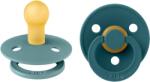 BIBS Set 2 suzete BIBS Colour Latex, tetină rotundă, 0 luni - Modele variate (110432)