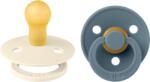 BIBS Set 2 suzete BIBS Colour Latex, tetină rotundă, 0 luni - Modele variate (110367)