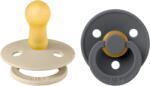 BIBS Set 2 suzete BIBS Colour Latex, tetină rotundă, 6 luni - Culori variate (120415)