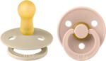 BIBS Set 2 suzete BIBS Colour Latex, tetină rotundă - Mărimi de la 0 la 6 luni (120213)