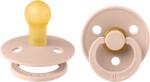 BIBS Set 2 suzete BIBS Colour Latex, tetină rotundă, 0 luni, Blush (110289)