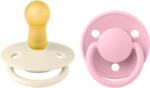 BIBS Set 2 suzete BIBS De Lux Latex, tetină rotundă - Modele și mărimi variate (190214)
