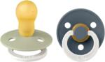 BIBS Set 2 suzete fosforescente BIBS Colour Glow Latex, tetină rotundă - Modele variate (130479)