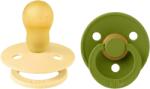 BIBS Set 2 suzete BIBS Colour Latex, tetină rotundă - Mărimi de la 0 la 18 luni (130475)