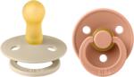 BIBS Set 2 suzete BIBS Colour Latex, tetină rotundă - Mărimi de la 0 la 6 luni (120229)