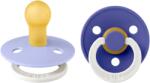BIBS Set 2 suzete fosforescente BIBS Colour Glow Latex, tetină rotundă - Mărimi de la 0 la 18 luni (110481)