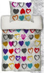  Colorful Hearts - színes szívek 3 r. pamutszatén ágyneműhuzat garnitúra