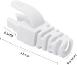 ASYTECH Networking Manson protectie mufa RJ45, alb (100buc) RJ45-CAP-WH (RJ45-CAP-WH)