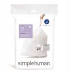 simplehuman Szemeteszsák extra erős fehér 20 db J méret 30-40L Simplehuman (CW0169)