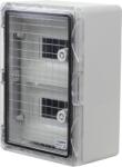 Plastim Cutie modulara IP65 din ABS gri, usa transparenta, 2 x 9 module, 250x350x150 mm PP3112 (PP3112)