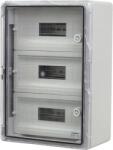 Plastim Cutie modulara IP65 din ABS gri, usa transparenta, 3 x 15 module, 350x500x190 mm PP3116 (PP3116)