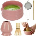 Bedee Matcha szett 5in1 Kerámia Boszorkány seprű Matcha teáskanál (ZESTAW Startowy Herbaty Matcha bedee)