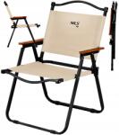 Nils Camp Összecsukható Turista Szék Bézs 100 Kg Fa Poliészter 900D 78x52 CM (5908044714028)