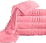 Ralex Pucioasa Pachet 5 prosoape baie 50x90 cm Bumbac 100%, Greek Border 500 grame/mp, Roz (100.280-5-roz) Prosop