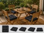 Ralex Pucioasa Set 4 pernute scaun interior / exterior 40 x 40 x 7 cm, Negru, Pucioasa (400.805-110884)