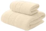 Ralex Pucioasa Set 2 prosoape baie 70x140 cm si 50x90 cm Bumbac 100%, Greek Border 500 grame/mp, Crem (25.S-crem) Prosop