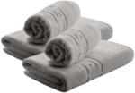 Ralex Pucioasa Set 4 prosoape baie 70x140 cm si 50x90 cm Bumbac 100%, Greek Border 500 grame/mp, Gri (24.S-gri) Prosop