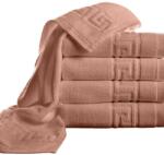 Ralex Pucioasa Pachet 5 prosoape baie 70x140 cm Bumbac 100%, Greek Border 500 grame/mp, Roz Caramiziu (100.279-5-roz-caramiziu) Prosop
